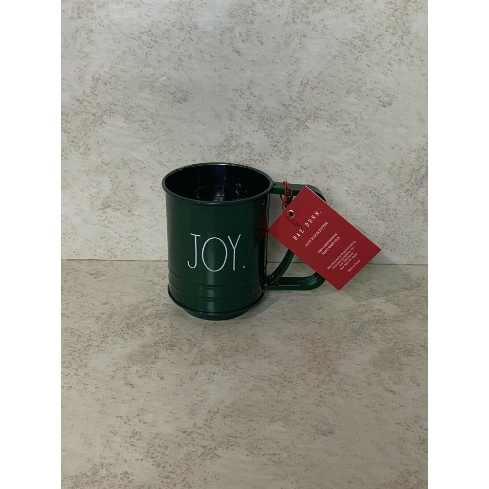 New Rae Dunn 2020 Christmas "JOY" Flour Sifter